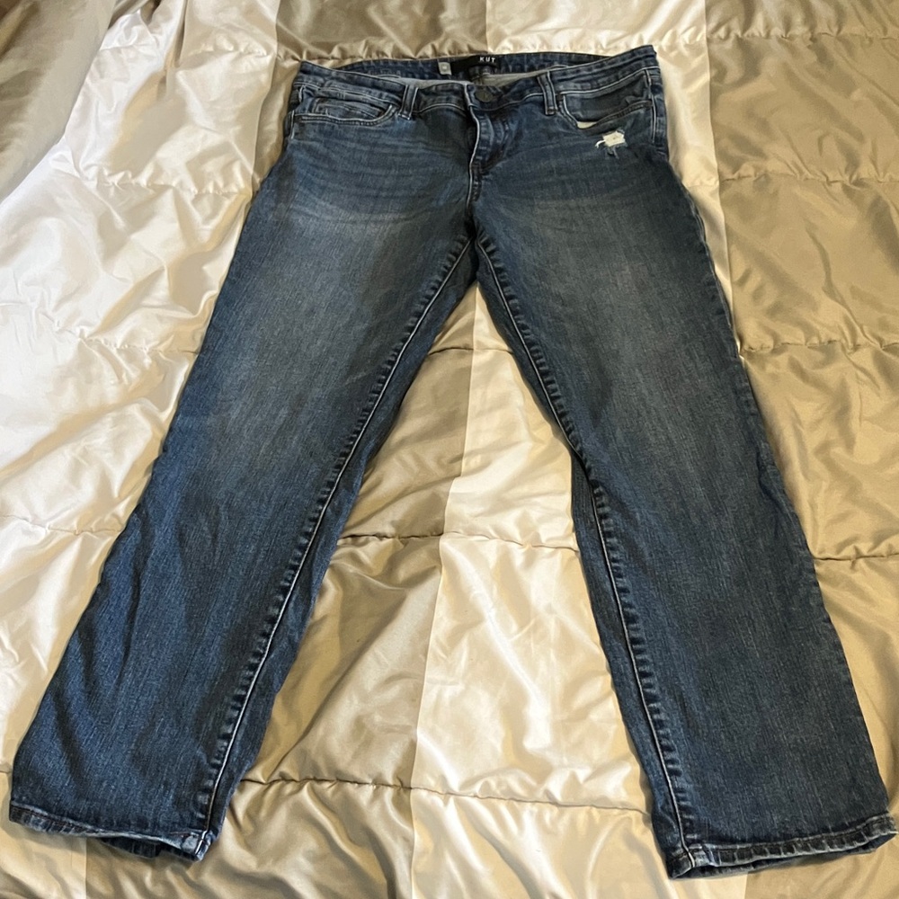 Kut from the Kloth Dark Blue Straight-Leg Jeans